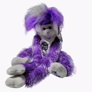 NBA Sacramento Kings Fuzzhead Monkey 18 inch Plush Purple Long Arms Basketball
